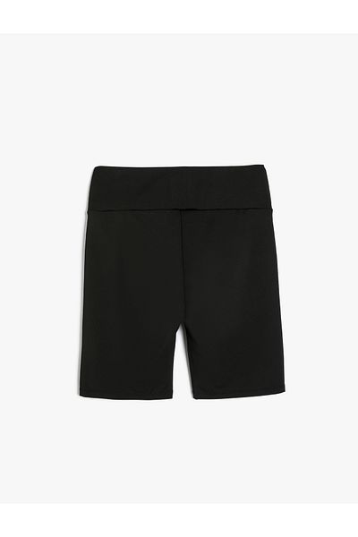 Koton Colanți sport biker cu imprimeu cu talie înaltă - Interlock Slim Fit