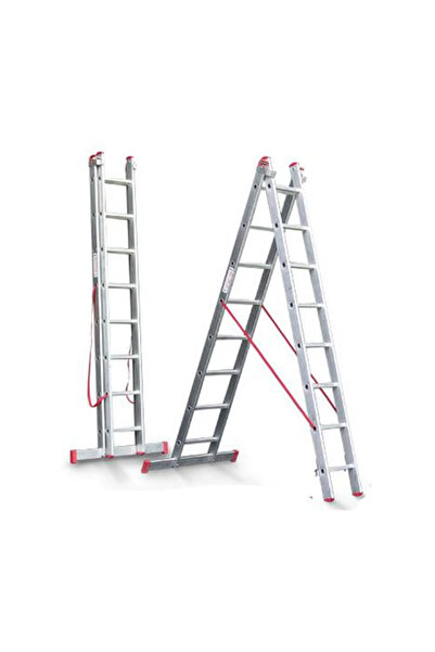 Demiriz İKİ PARÇA SÜRGÜLÜ A TİPİ ALÜMİNYUM MERDİVEN 3,25 METRE(SATM.01)