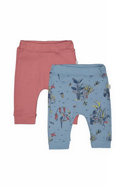 Tongs Baby Set of 2 pairs of Savana baby pants, Tongs baby, Salmon, 9-12 months