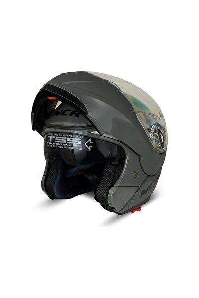 NCR Çene Açılır Vizörlü Ece Belgeli Nardo Gri Kask