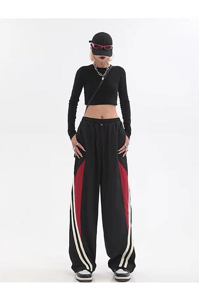 DEEFWEAR Y2K Black Parachute Trousers Tracksuit