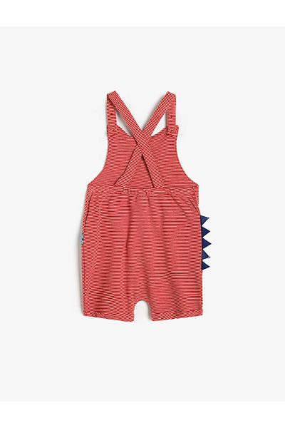 Koton Jumpsuit mit verstellbaren Trägern und Dinosaurier-Details