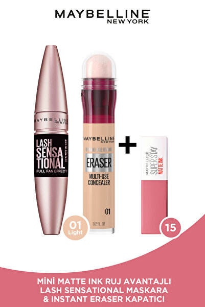 Maybelline New York Lash Sensational Ekstra Siyah Maskara& Instant Anti Age E...