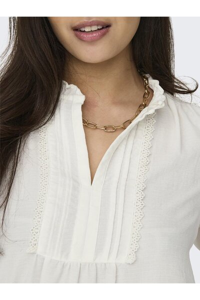 JDY Jdyrachel L/S Pintuck Top Wvn 15323274 Cloud Dancer