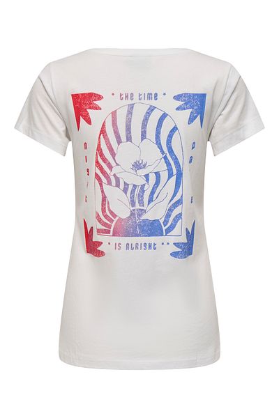 JDY Jdyparis S/S Based Printer Top - Jrs Exp 15193227   Cloud Dancer