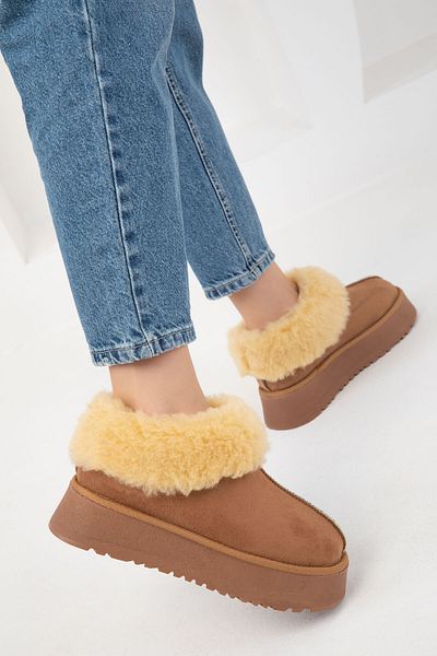 SOHO Tan Suede Dámské boty - 19925 Model Bootie