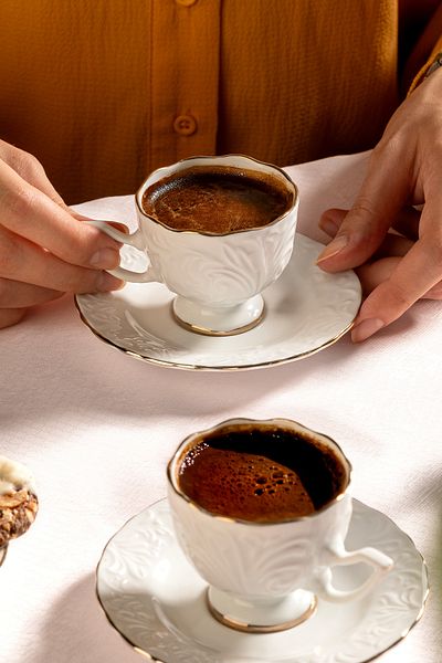 Nehir Nazenin 12 Piece Porcelain Coffee Cup Set