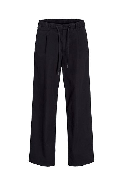 Jack & Jones Jpstbill Jjjamie Black Pleated Jogger - Ln Styd 12268325