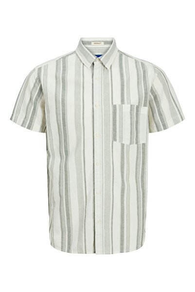 Jack & Jones Jack Jones Keten Gömlek 12256299 JORLINEN BLEND STRIPE SHIRT SS ...
