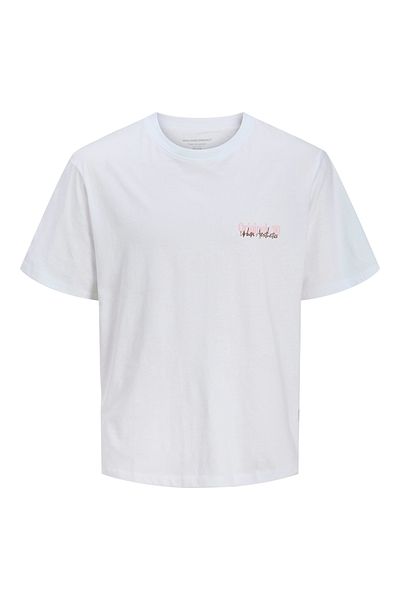 Jack & Jones Jorisaac Graffiti T-Shirt Ss Crew Neck Ln 12274188   - Bright White