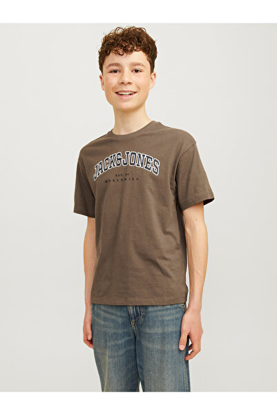 Jack & Jones تي شيرت JJECALEB Varsity - رقبة دائرية، Noos Jnr 12258924   أبيض