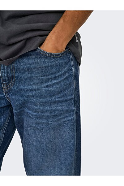 Only & Sons Onsedge Straight Db 3976 Pin Dnm Ext 22033976   Medium Blue