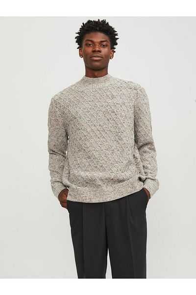 Jack & Jones Men's Knitted Sweater JPRCCZIGGI KNIT MOCK NECK LN 12248127