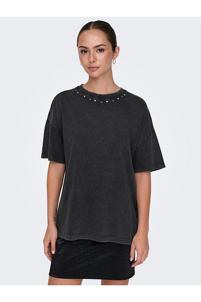 JDY Jdycarla S/S O-Neck Stud T-Shirt Jrs 15346243   Phantom