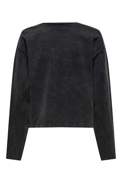 JDY Jdyrita Washed Top - L/S Cut, Jrs 15336897 , Black
