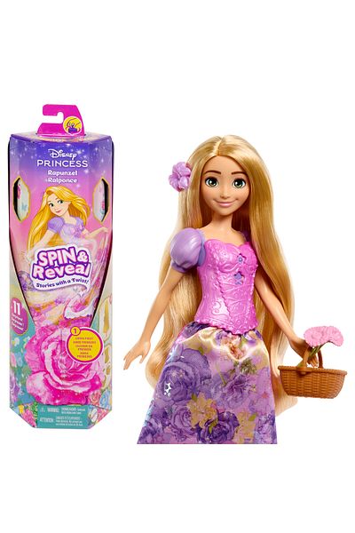 DİSNEY PRİNCESS Disney Princess Fashion Doll Spin & Reveal Rapunzel HTV86