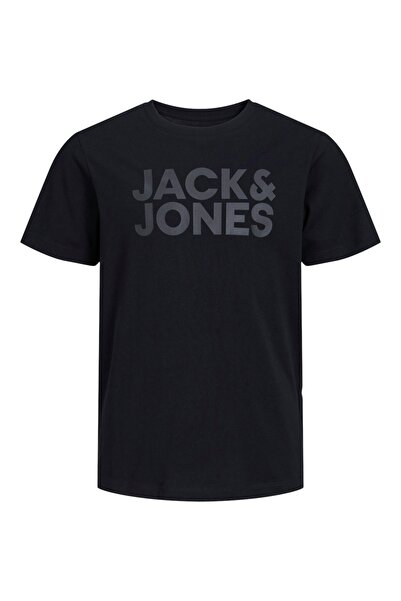 Jack & Jones Bisiklet Yaka Baskili Logolu Tisört - Çocuk
