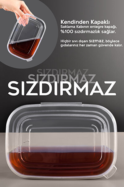 Meleni Home 12 Pieces 1Lt Storage Container - Non-Breathable, Leak-Proof and Deep Freezer with Lid