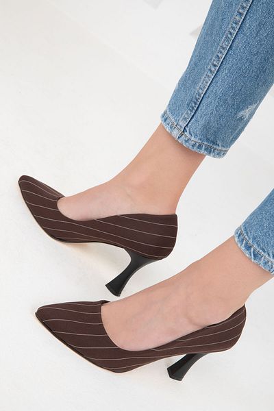 SOHO Brown Women's Classic Heeled Shoes - 19865 Model