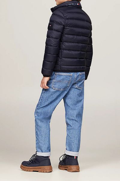 Tommy Hilfiger Pánská tmavě modrá U-Bunda - základní lehká péřová bunda