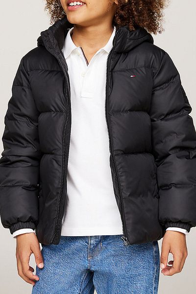 Tommy Hilfiger Černý chlapecký kabát Kb0Kb08341