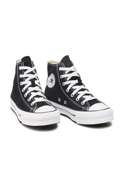 converse Chuck Taylor All Star Eva Lift - Pantofi negri cu platformă pentru femei 272855 c