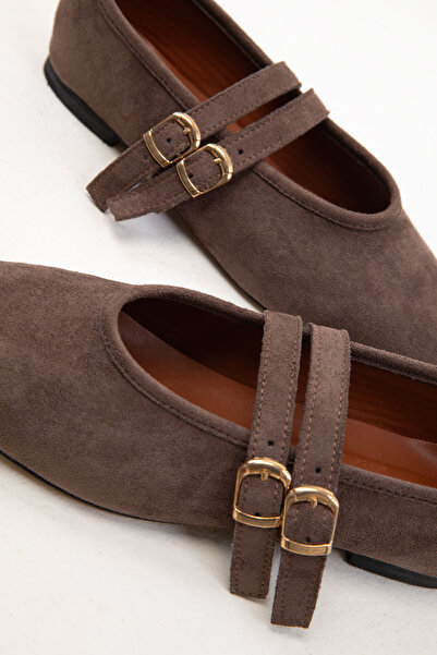 SOHO 19936 Model Brown Suede Women's Ballerinas