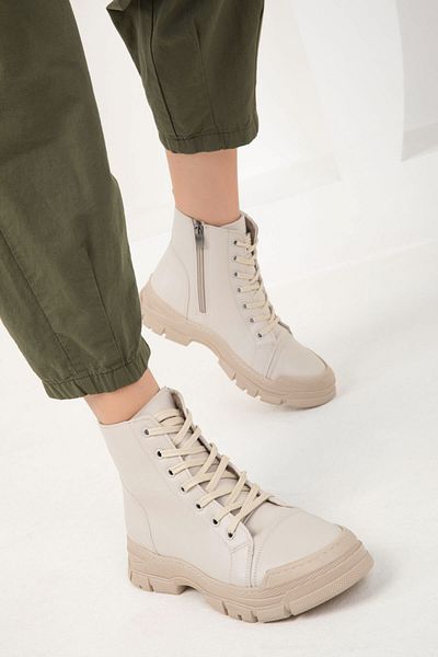 SOHO Béžové dámské boty - 19916 Model Bootie