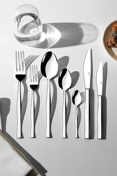 Nehir Elegant Simple 12 Person 89 Piece Boxed Fork Spoon Knife Set
