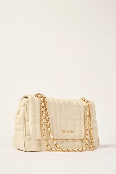 Ted Baker Large Shoulder Beige Quilted Bag - Tb 2289