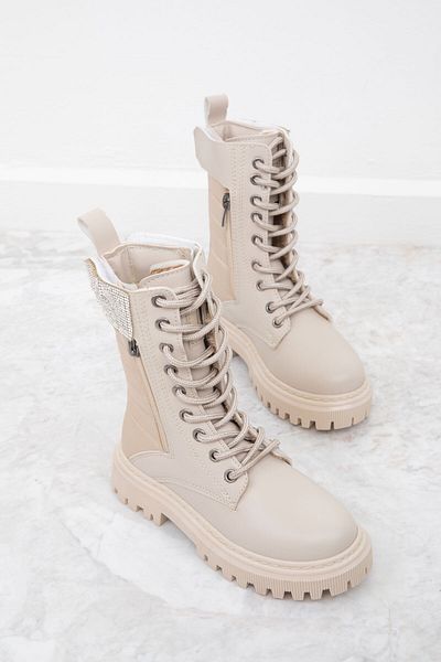 SOHO Beige Kids Boots & Booties 19901