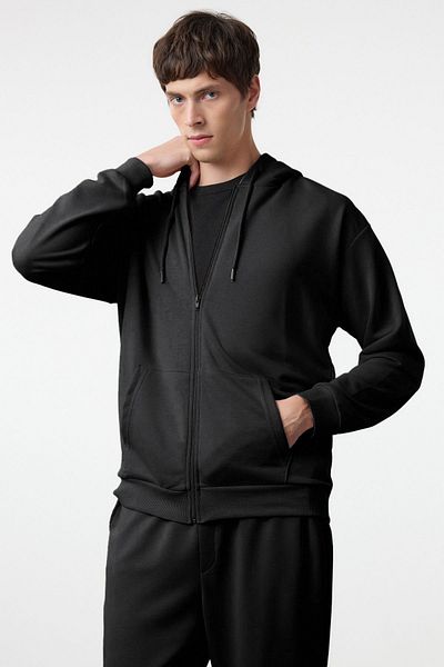 Trendyol Collection Σετ αθλητικής φόρμας με κουκούλα Oversize - TMNAW25EM00000