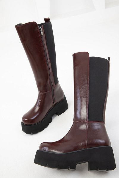 SOHO Burgunderrote Damenstiefel – Modell 19945
