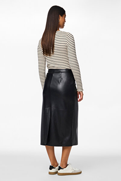 PIECES PCNEETH HW - PU Midi szoknya