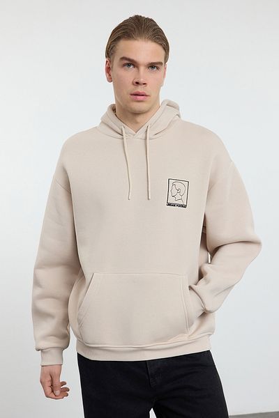 Trendyol Collection Φούτερ με φλις κεντημένη κουκούλα - TMNAW25SW00065