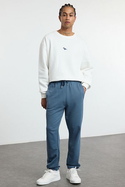 Trendyol Collection Übergroße Jogginghose aus Indigo-Mischgewebe - Tmnaw25ea00012