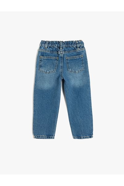Koton Cotton Jeans - Elastic Waist and Double Pocket Detail