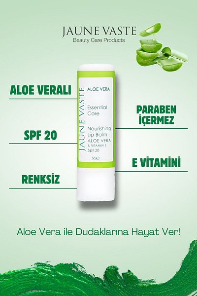 Jaune Vaste 5g Aloe Vera Vitamin E Lip Stick