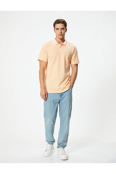 Koton Polo Neck Slim Fit Cotton T-Shirt - Short Sleeve
