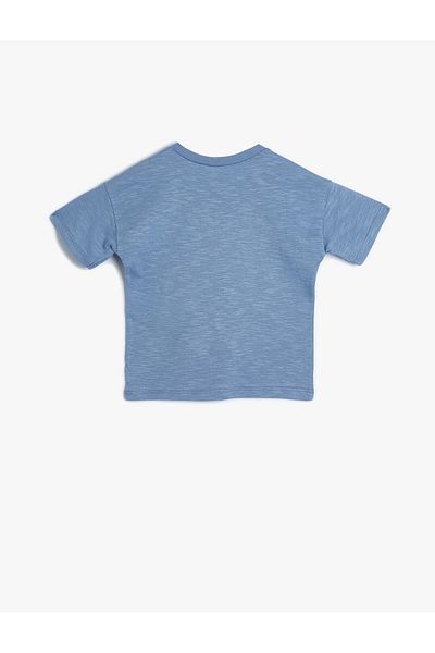 Koton Tricou din bumbac cu mânecă scurtă - Decolteu Crew, Imprimat