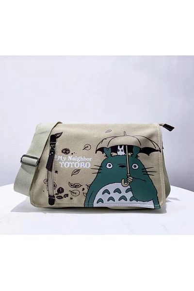 Köstebek Μπεζ My Neighbor Totoro 3 Compartment Messenger Bag