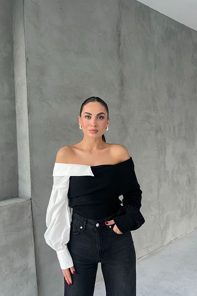 Seda Yalçın Atelier Pulover de tricotaj cu design negru