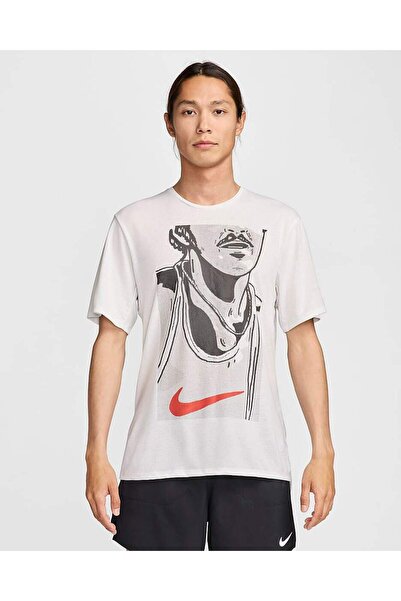 Nike Rise 365 Run Energy Kısa Kollu Fileli Beyaz Erkek T-shirt