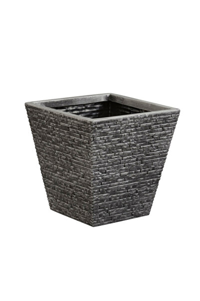 Strata وعاء زراعة خارجي صغير بتأثير الأردواز 33 × 33.5 سم GN688-PEW