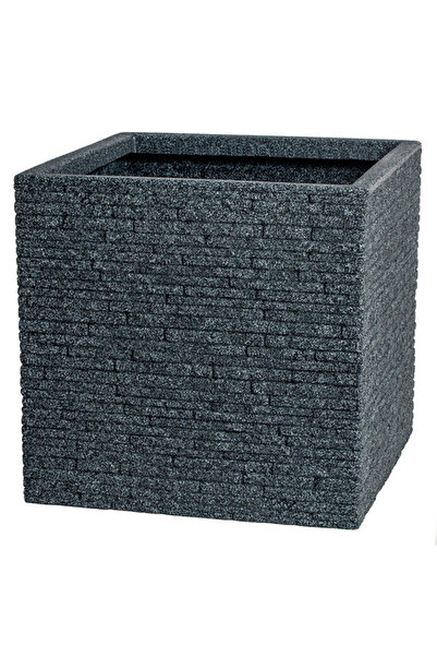 Strata وعاء زرع خارجي صغير بتأثير الأردواز 30 × 32 سم GN686-ASH