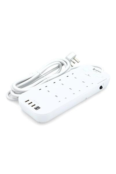 startech سلك تمديد الطاقة المكون من 6 منافذ مع 3 منافذ USB HN6089