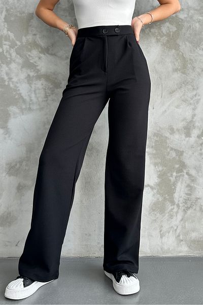 macharel jeans New Season Flexible and Comfortable Pocket Trousers - Double Button, Wide Leg