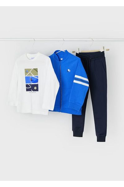 MAYORAL Boy's Triple Tracksuit Set Navy Blue