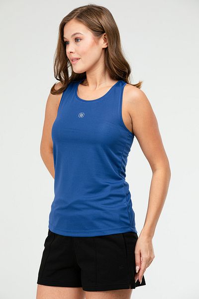 speedlife Tricou fără mâneci pentru femei Indigo Regular Solid Micro Gât deschis SF0709