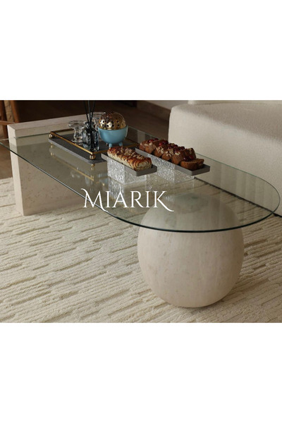 MIARIK DESIGN Traverten Nora Orta Sehpa